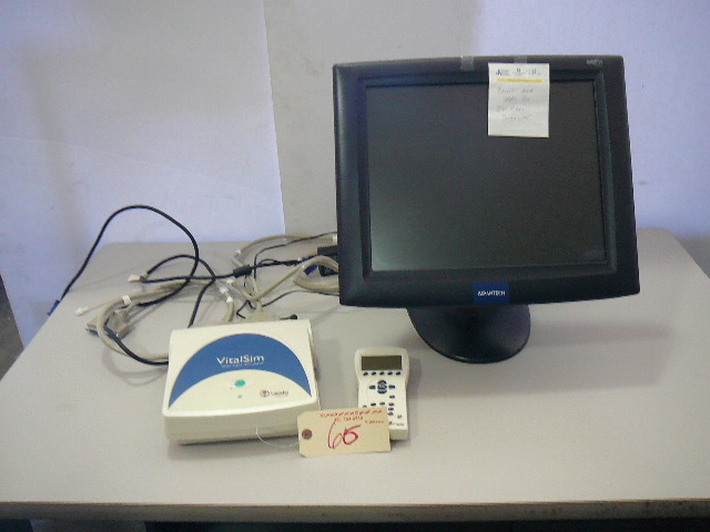lot 66 image: VitalSim Vital Signs Simulator With Remote & Advantech Monitor