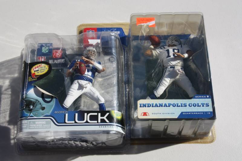 lot 19 image: McFarlane Figures Peyton Manning Andrew Luck