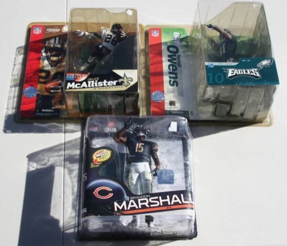 lot 23 image: McFarlane Figures Duece McAlsiter Terell Owens Brandon Marshall