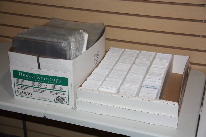 lot 31 image: Large Used Sports Card Supplies Lot