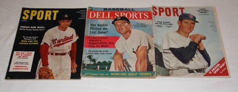 lot 78 image: Vintage Baseball Magazine Lot  3 Items