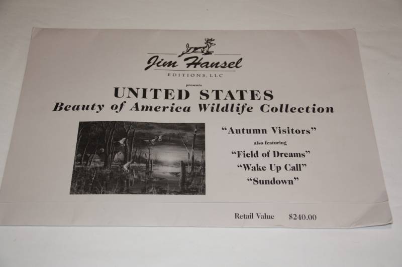 lot 81 image: Jim Hansel Beauty of America Wildlife Collection Print Set  4 Prints