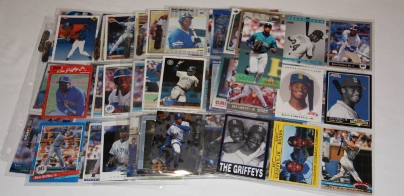 lot 97 image: Ken Griffey Jr Lot Includes Two Rookie Cards  69 Cards