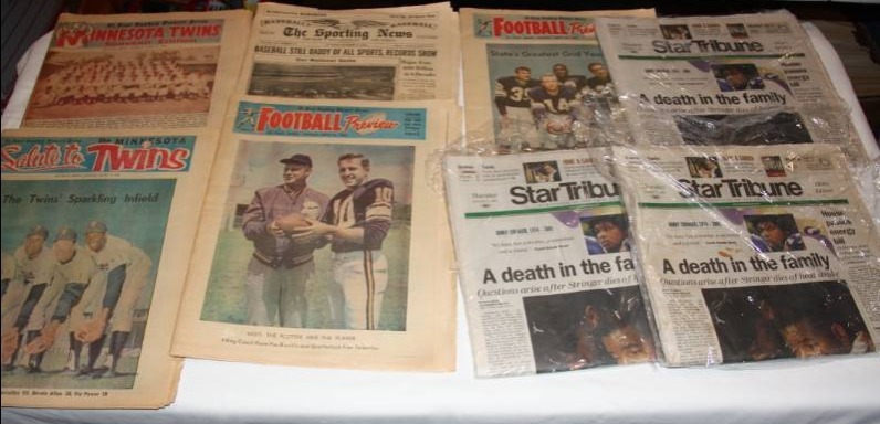 lot 106 image: Minnesota Twins and Vikings Publications  8 Items