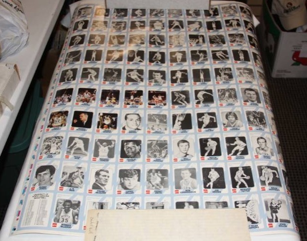 lot 132 image: 1989 Coca Cola North Carolina Tar Heels Uncut Sheets Michael Jordan