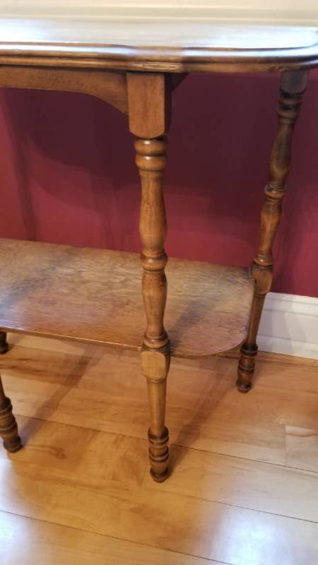 lot 34 image: Antique Walnut Half Side Table