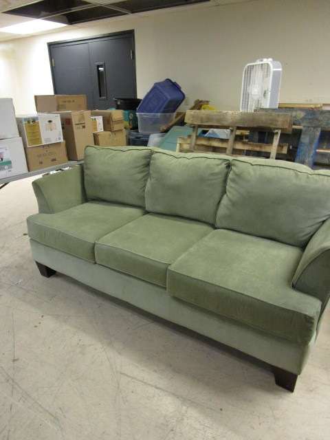 lot 137 image: GREEN SOFA