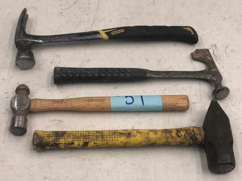 lot 51 image: (4) Assorted Hammers