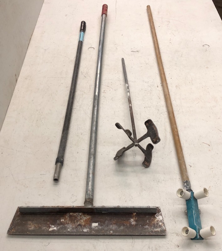 lot 56 image: Lot Of Assorted Drywall Tools & (1) Large Mixing Bit
