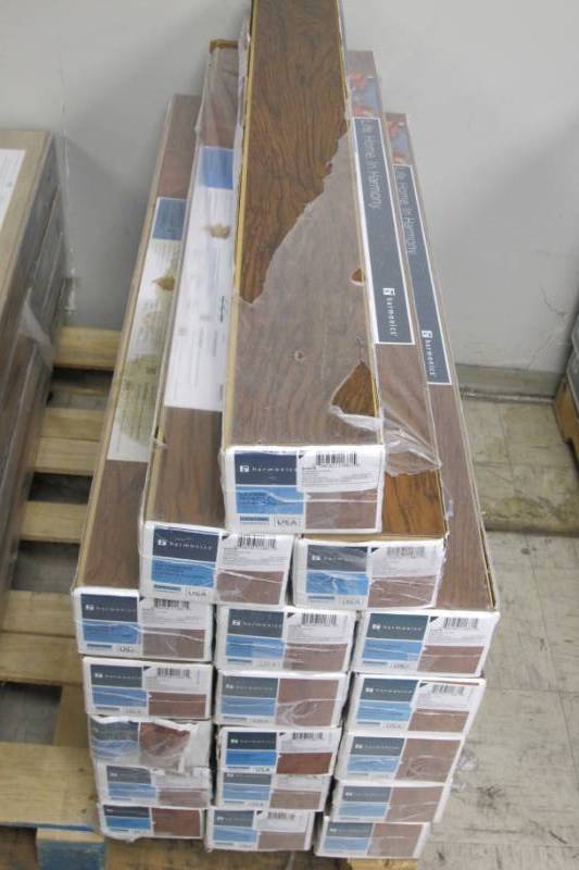 lot F6 image: Lot of Harmonics Savannah Hickory Laminate Flooring - 18 Boxes