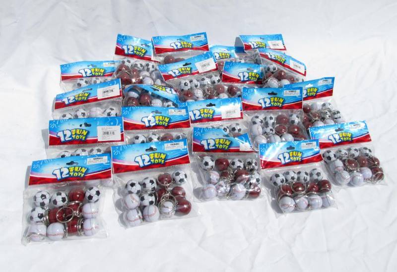 lot 24 image: Lot of New Sports Ball Key Chain Sets