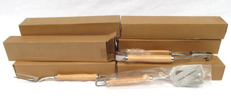 lot 100 image: Lot of New BBQ Grilling Utensil Sets