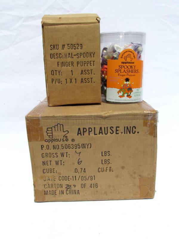 lot 66 image: Case of New Spooky Splashers Finger Puppets