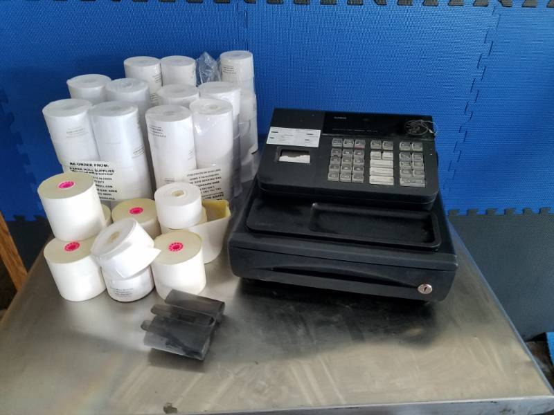 lot 12 image: Casio PCR-272 cash register & paper