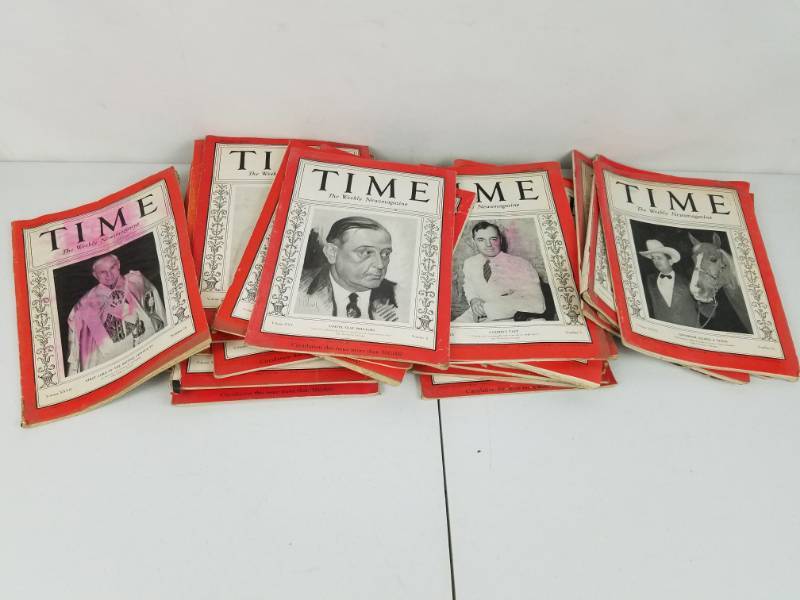 lot 33 image: Huge lot of Time Life Magazines from the mid 1930s