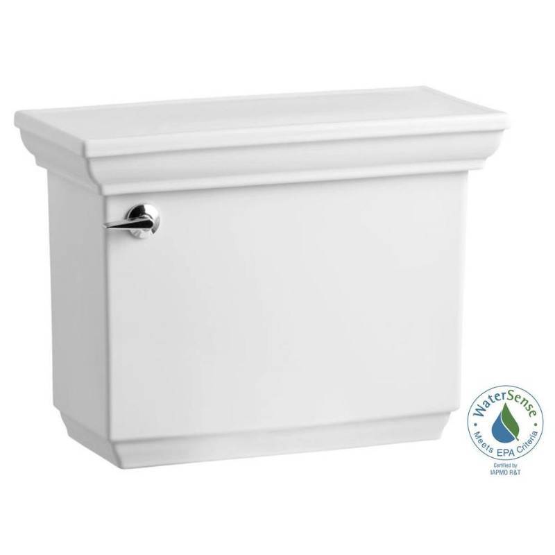 lot 65 image: Kohler Memoirs 1.28 GPF Single Flush Toilet Tank Only with AquaPiston Flush Technology in White, K-4434-0
