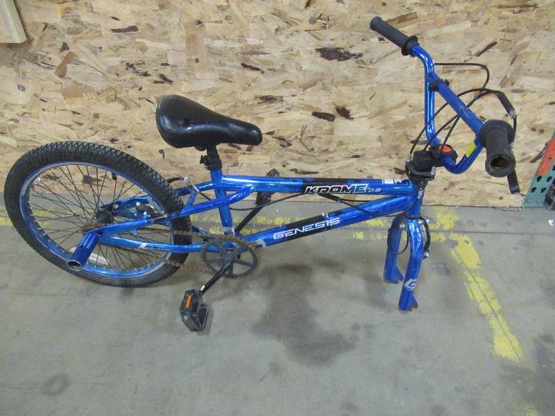 lot 239 image: 20 Genesis Krome BMX Bars, Forks and Frame - For Parts or Restore.
