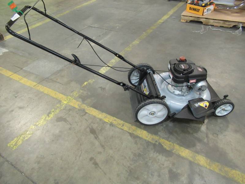 lot 168 image: CRAFTSMAN M110 140-cc 21-in Gas Push Lawn Mower with Briggs & Stratton Engine CMXGMAM1125499 - Bent Rear Wheel.