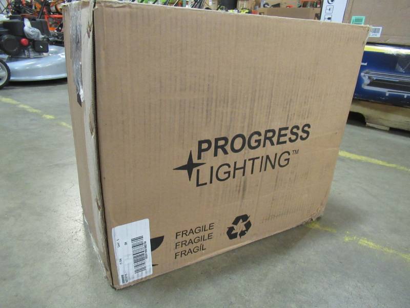 lot 147 image: Progress Lighting Cascadia Collection 16 in. 2-Light Polished Chrome Bathroom Vanity Light with Etched Glass Shades, P2147-15