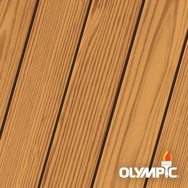 lot 214 image: Olympic Elite 3 gal. Mahogany Blaze Woodland Oil Transparent Advanced Exterior Stain and Sealant in One, 80103-03