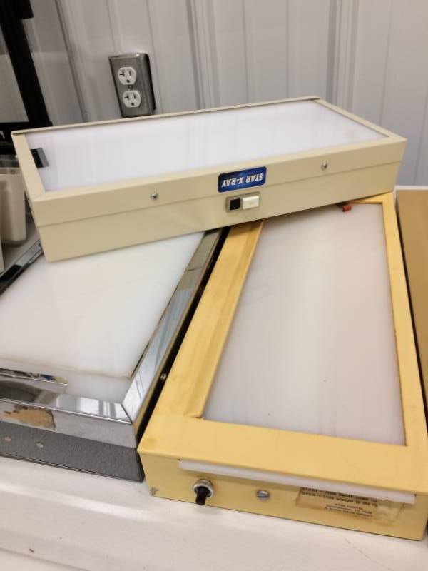 lot 19 image: Lot of X-ray Illuminators Film View Box - All Work As They Should - Need Light Clean Up
