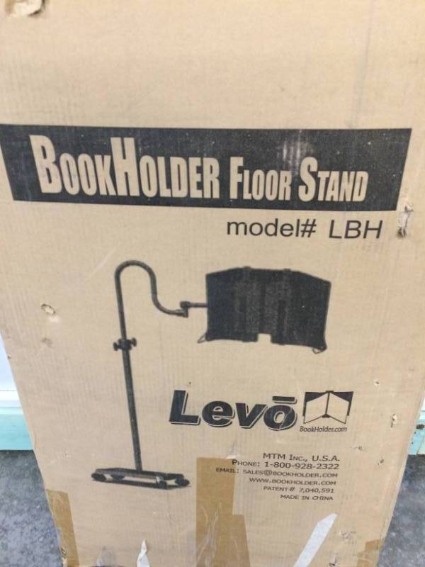 lot 38 image: NEW IN BOX LEVO Book Holder Floor Stand LBH 