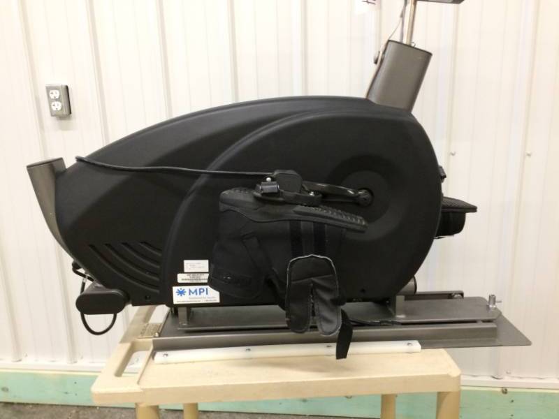lot 42 image: Many Physical Therapy Uses For This High Tech Machine - MPI Cath Ergometer Supine Bike Stress Echocardiography Ultimate Exercise Ergometer For Pulmonary Artery Catheterization - Excellent Working Condition