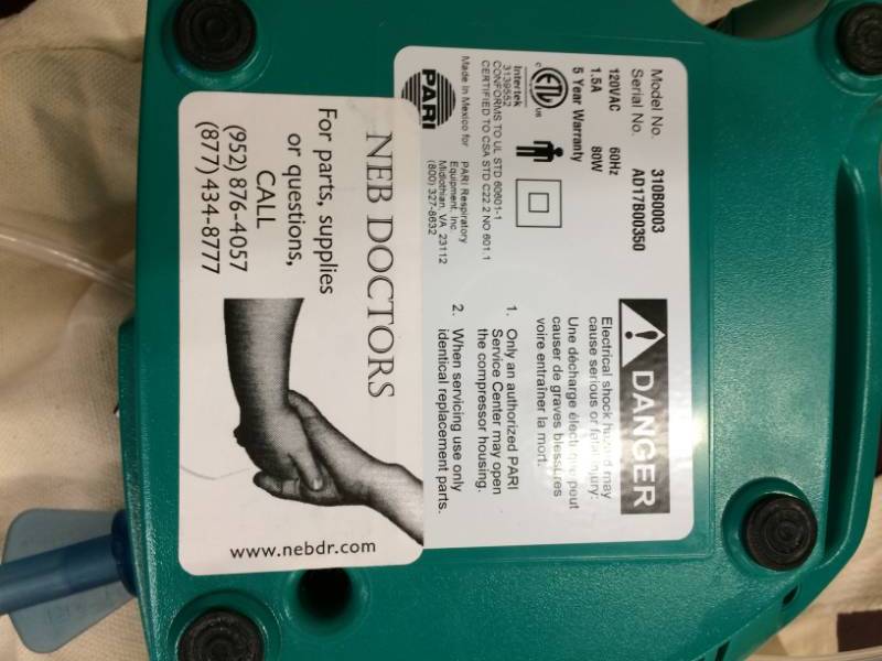 lot 50 image: Vios Home Nebulizer Aerosol Delivery System - TESTED WORKING