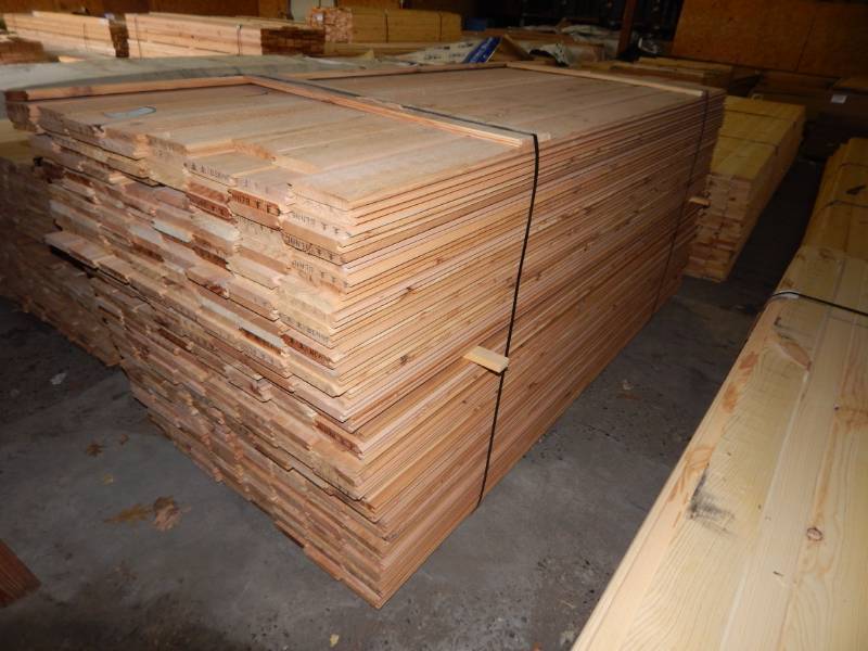 lot 2 image: 1 x 6 Cedar WP4 Tongue & Groove Paneling