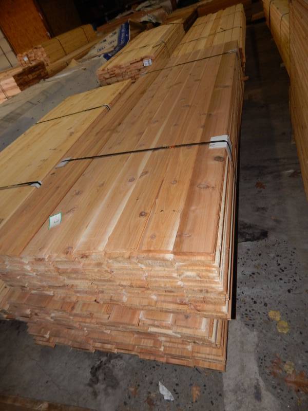 lot 3 image: 1 x 6 Cedar WP4 Tongue & Groove Paneling