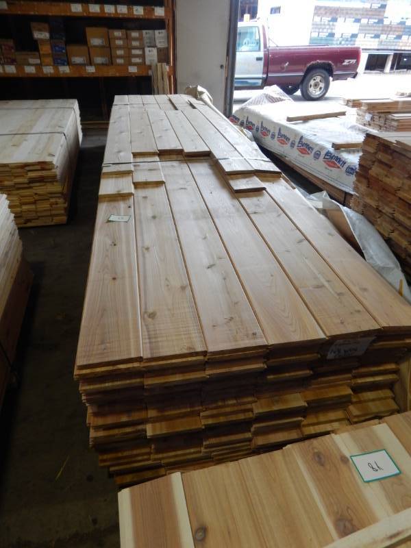 lot 17 image: 1 x 8 Cedar WP4 Tongue & Groove Paneling