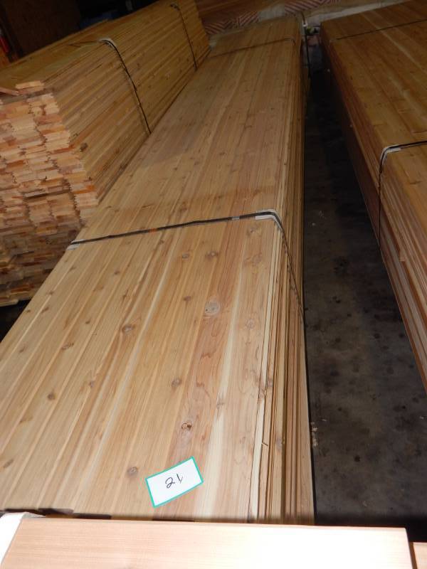lot 21 image: 1 x 4 Cedar WP4 Tongue & Groove Paneling