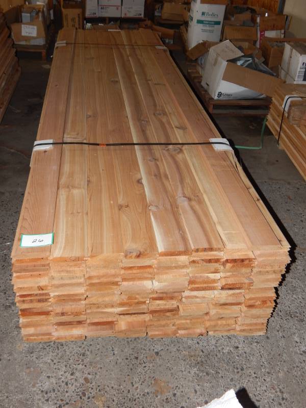 lot 26 image: 1 x 5 Cedar WP4 Tongue & Groove Paneling
