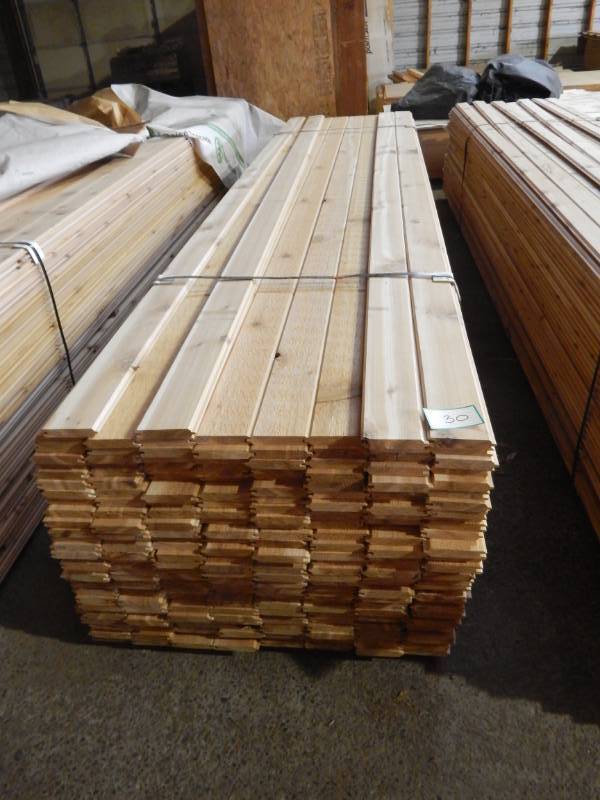 lot 30 image: 1 x 5 Cedar WP4 Tongue & Groove Paneling