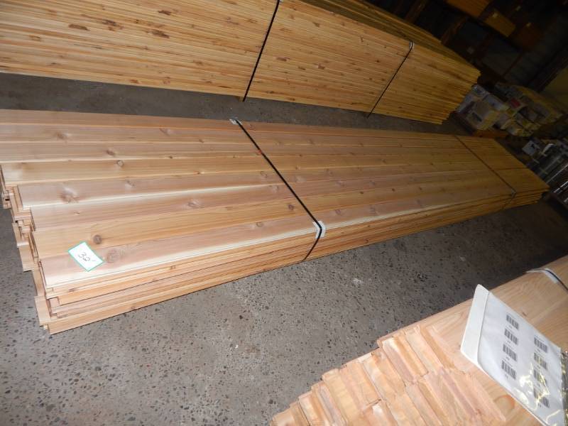 lot 32 image: 1 x 5 Cedar WP4 Tongue & Groove Paneling