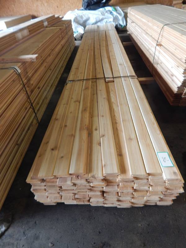 lot 36 image: 1 x 4 Cedar WP4 Tongue & Groove Paneling