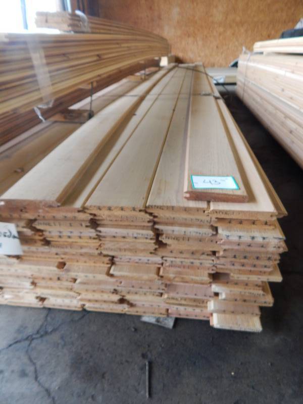 lot 43 image: 1 x 6 Cedar WP4 Tongue & Groove Paneling