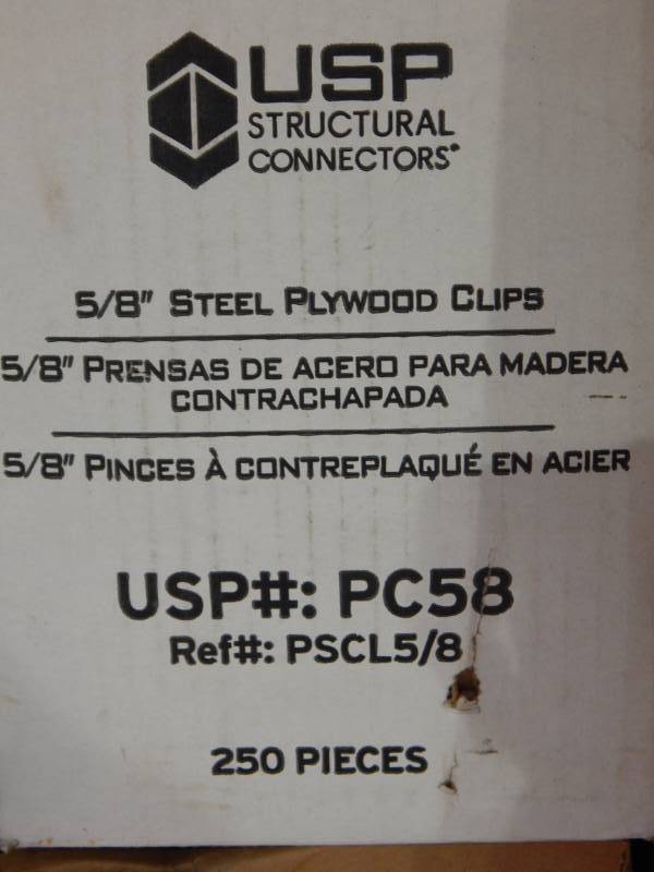 lot 50 image: 58 Plywood Clips PC58