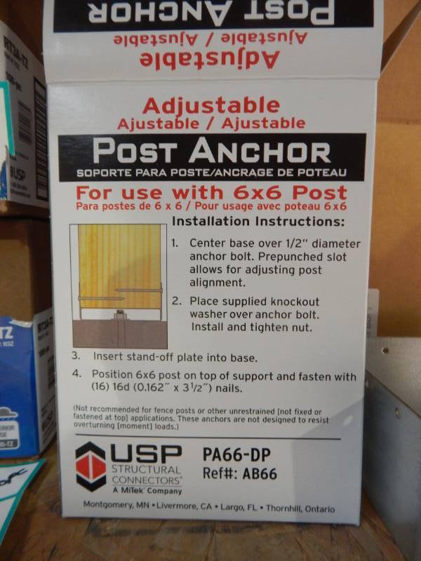 lot 56 image: 6 x 6 Post Anchors PA66-TZ