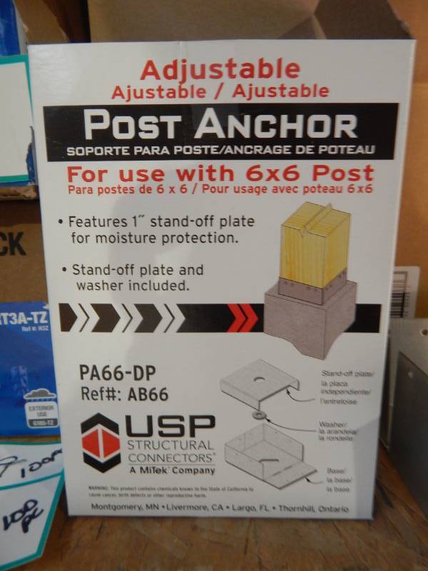 lot 57 image: 6 x 6 Post Anchors PA66-TZ