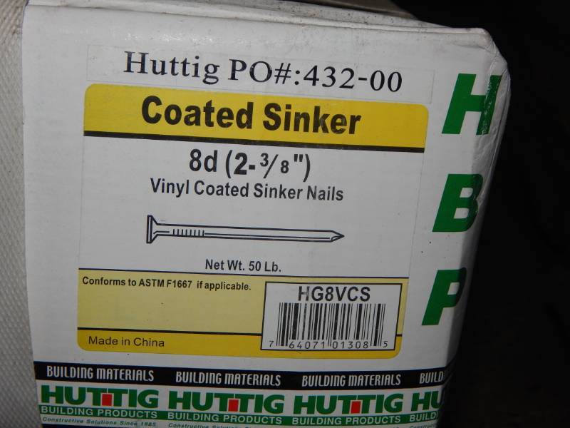 lot 117 image: 8d cement coated sinker nails