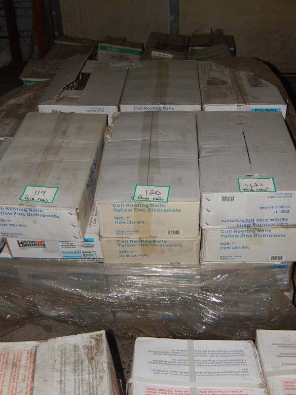 lot 120 image: 1 galvanized coil roofing nails