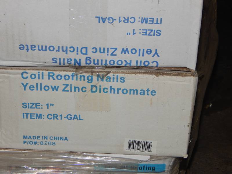 lot 121 image: 1 galvanized coil roofing nails
