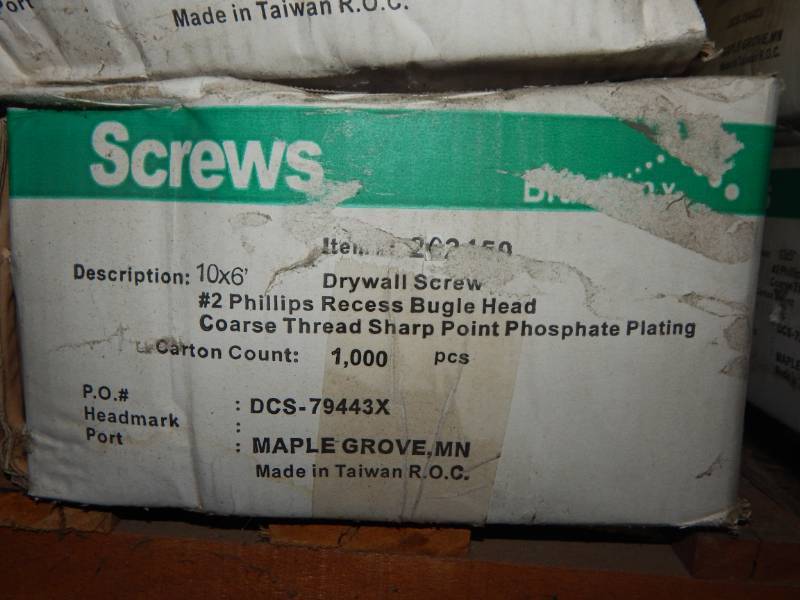 lot 125 image: 6 drywall screws