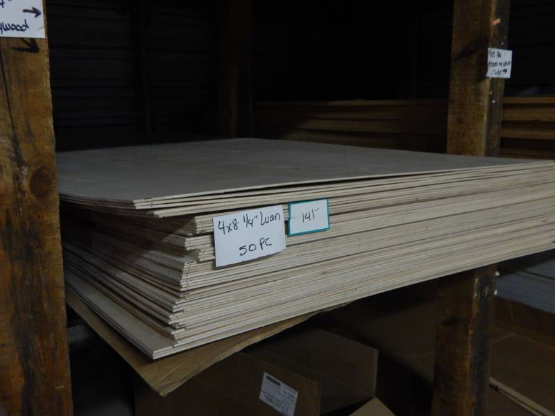 4' x 8' x 1/4" luan sheeting | Deerwood Lumber Liquidation Auction Part
