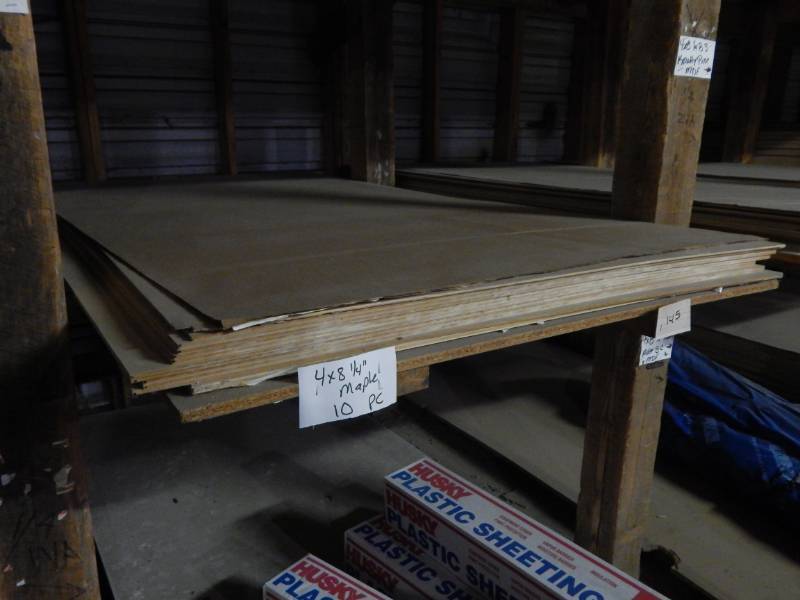 lot 145 image: 4 x 8 x 14 maple sheeting