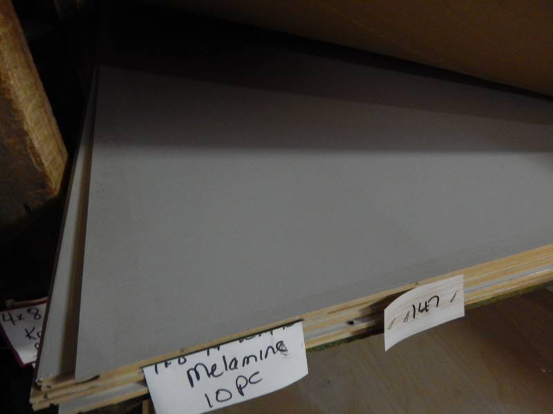lot 147 image: 4 x 8 x 14 white melamine