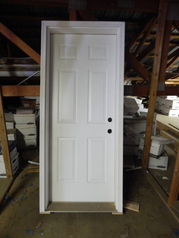 lot 161 image: 28 steel prehung door