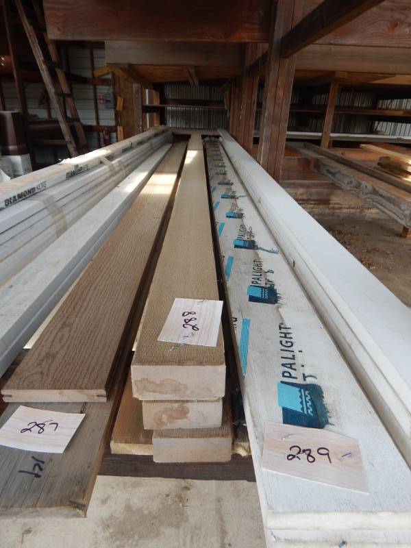 lot 288 image: 2 x 4 brown composite deck boards