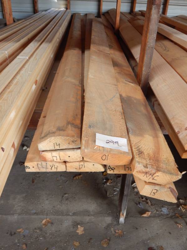 lot 299 image: 6 hand hewn log trim